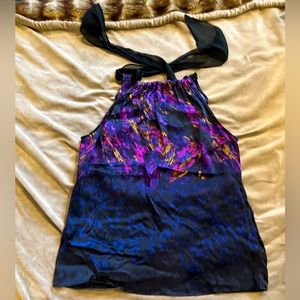 Tahari 100% Silk Halter Top Size Small